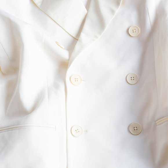 Polo Ralph Lauren Double-Breasted Blazer in Cream- Size 6 - Picture 3 of 14